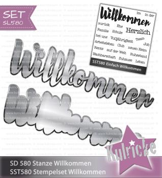 Kulricke "Willkommen " Stanze - Craft Die