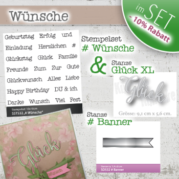 SET Stempelset #Glück & Stanzen Glück / #Banner