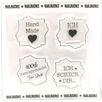 Kulricke Stempelset "Label Kul - Handmade" Clear Stamp
