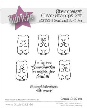 Kulricke Stempelset "Gummibärchen" Clear Stamp