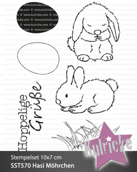 Stempelset "Hase Medium Set" Clear Stamp