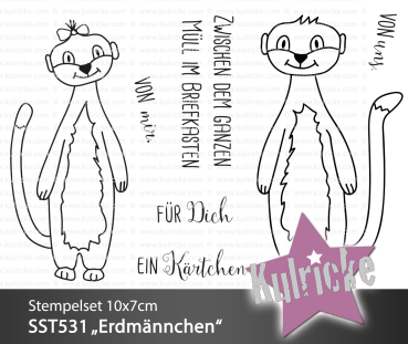 Stempelset "Erdmännchen" Clear Stamp