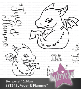 Stempelset "Feuer & Flamme" Clear Stamp