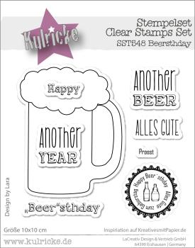 Stempelset "Beersthday" Clear Stamp