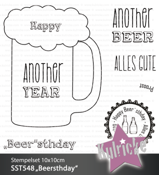Stempelset "Beersthday" Clear Stamp