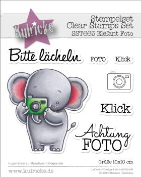 Kulricke Stempel "Elefant Foto" Clear Stamp