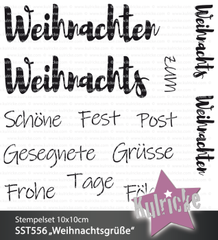 Stempelset "Weihnachtsgrüße" Clear Stamp