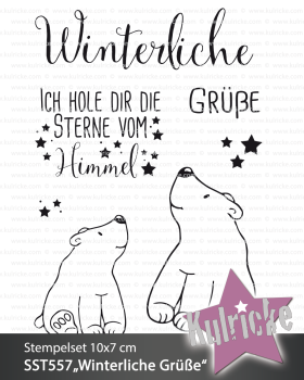 Kulricke Stempelset "Winterliche Grüße" Clear Stamp