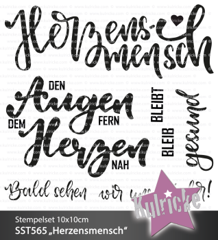Stempelset "Herzensmensch" Clear Stamp