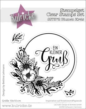 Kulricke Stempelset "Blumen Kreis" Clear Stamp