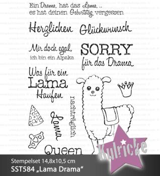 Kulricke Stempelset "Lama Drama" A6 Clear Stamp