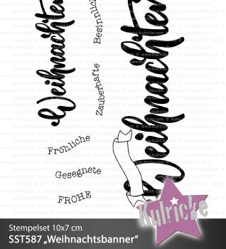 Kulricke Stempelset "Weihnachtsbanner" Clear Stamp