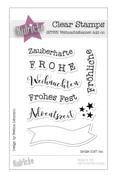 Kulricke Stempelset "Weihnachtsbanner Add-on" Clear Stamp