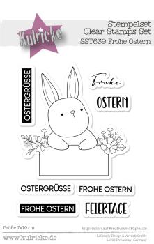 Kulricke Stempelset "Frohe Ostern" Clear Stamp