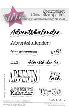 Kulricke Stempelset "Adventskalender für Dich" Clear Stamp