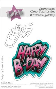Kulricke Stempelset "HappyBDay" Clear Stamp