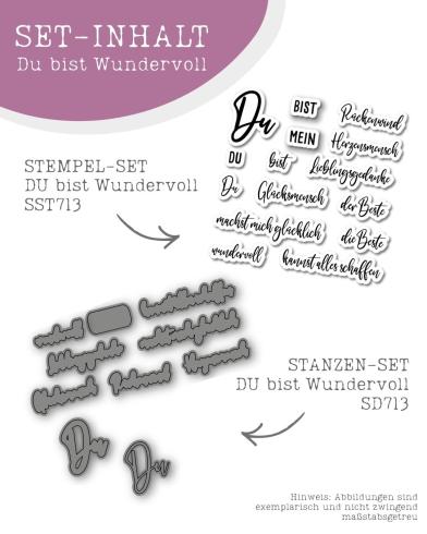 Bundle Kulricke Stempel "DU bist Wundervoll" & Stanze "DU bist Wundervoll"