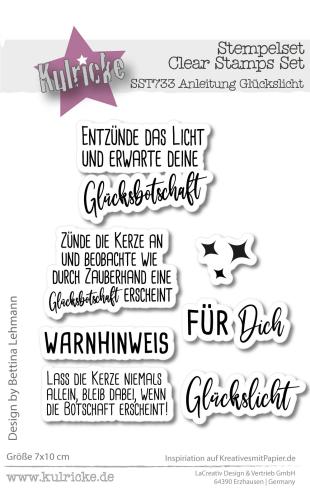 Kulricke Stempelset " Glücksteelicht Anleitung" Clear Stamp