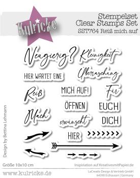 Kulricke Stempel "Reiß mich auf" Clear Stamp