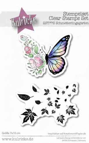 Kulricke Stempelset "Schmetterlingsgarten" Clear Stamp