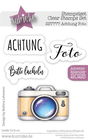 Kulricke Stempelset "Achtung Foto "  A7 Clear Stamp