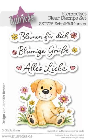Kulricke Stempelset "Schnüffelblumen" Clear Stamp