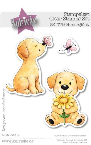 Kulricke Stempelset "Hundeglück" Clear Stamp