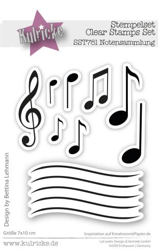 Kulricke Stempelset "Notensammlung "  A7 Clear Stamp