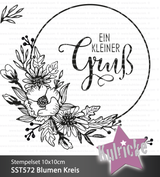 Kulricke Stempelset "Blumen Kreis" Clear Stamp