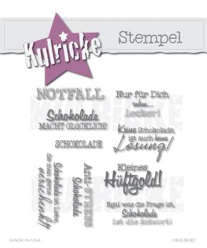 Kulricke Stempelset "Schokolade 2" Clear Stamp