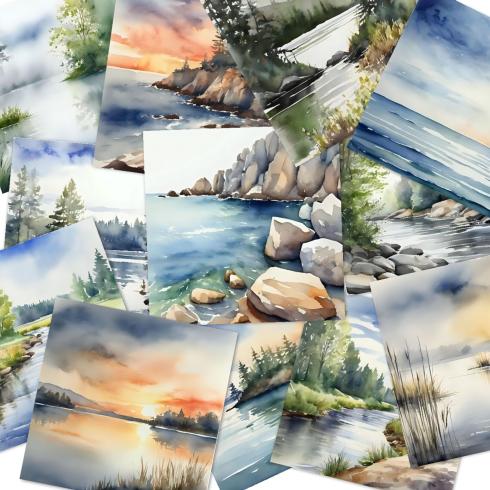 Preview: LaCreativ - Designpapier "Anglerliebe" Paper Pack 6x6" - 24 Bogen