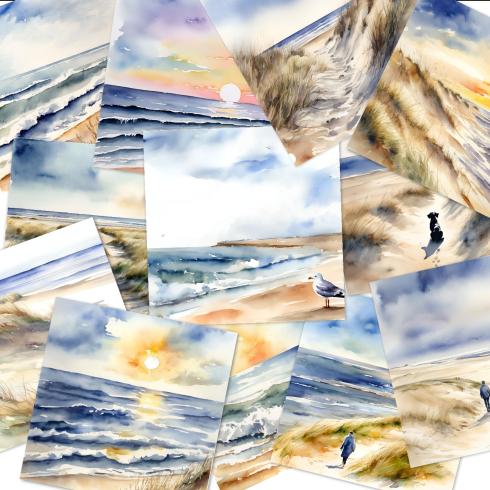 LaCreativ - Designpapier "Geliebte Nordsee" Paper Pack 6x6" - 24 Bogen