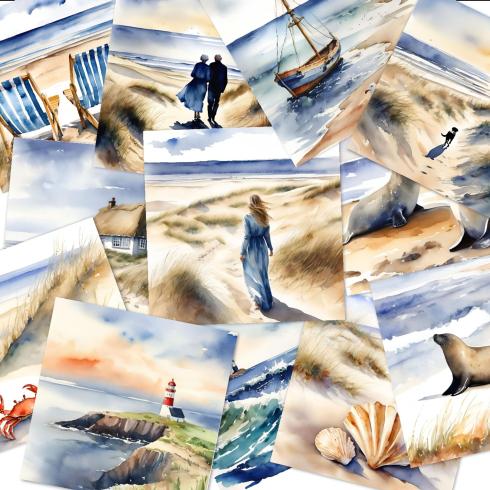LaCreativ - Designpapier "Geliebte Nordsee" Paper Pack 6x6" - 24 Bogen