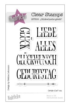 Kulricke Stempelset "Glückwünsche geteilt" Clear Stamp