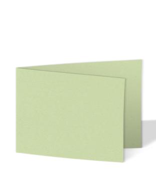 Doppelkarte - Faltkarte 250g/m² DIN B6 quer in recycling kiwi