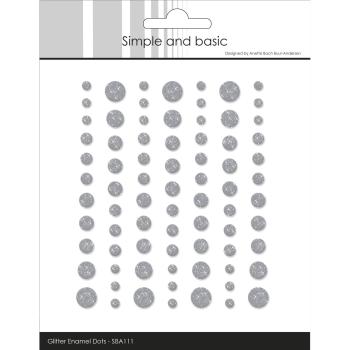 Simple and Basic - Glitter Enamel Dots "Concrete"