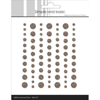 Simple and Basic - Glitter Enamel Dots "Coffee"