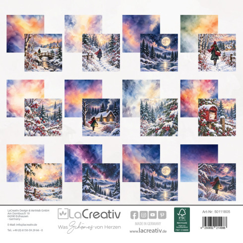 Preview: LaCreativ - Designpapier "Winterpost" Paper Pack 6x6" - 24 Bogen