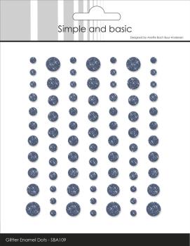 Preview: Simple and Basic - Glitter Enamel Dots "Navy"