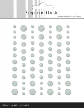 Preview: Simple and Basic - Glitter Enamel Dots "Eucalyptus"