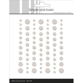 Simple and Basic - Glitter Enamel Dots "Beige"