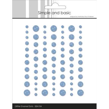 Simple and Basic - Glitter Enamel Dots "Light Blue"