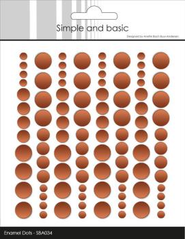 Preview: Simple and Basic - Adhesive Matte Enamel Dots "Metallic Copper Matte"