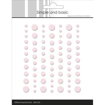 Simple and Basic - Glitter Enamel Dots "Light Pink"