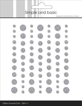 Preview: Simple and Basic - Glitter Enamel Dots "Concrete"
