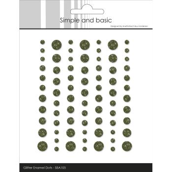 Simple and Basic - Glitter Enamel Dots "Forest Green"