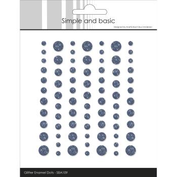 Simple and Basic - Glitter Enamel Dots "Navy"