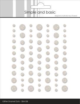 Preview: Simple and Basic - Glitter Enamel Dots "Beige"