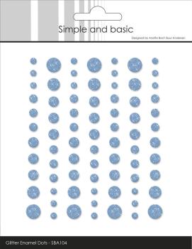Preview: Simple and Basic - Glitter Enamel Dots "Light Blue"