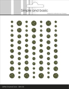 Preview: Simple and Basic - Glitter Enamel Dots "Forest Green"